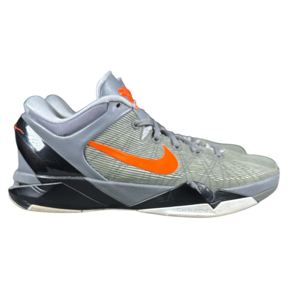 Nike Kobe 7 VII System Wolf Grey Orange Basketball Shoes Men’s 11 488371 Mamba
